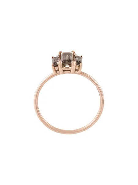 Natalie Marie кольцо Elara из розового золота с кварцем