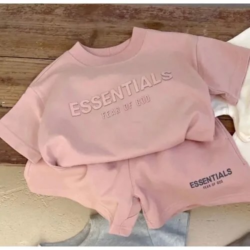 Комплект одежды Noname, футболка и шорты, повседневный стиль, размер 120 см, розовый