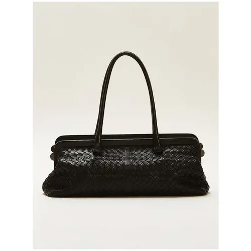 Ресейл сумка Bottega Veneta, Leather Bag , Черный, Хорошее