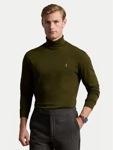 Свитер с высоким воротником обычного кроя Polo Ralph Lauren, зеленый