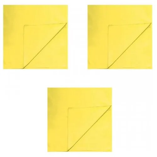 Банданы однотонные, цвет желтый, 55 х 55 см (Набор 3 шт.)