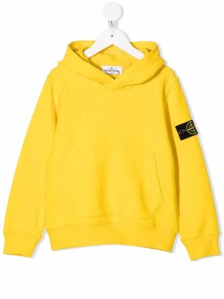 Stone Island Junior худи с нашивкой-логотипом