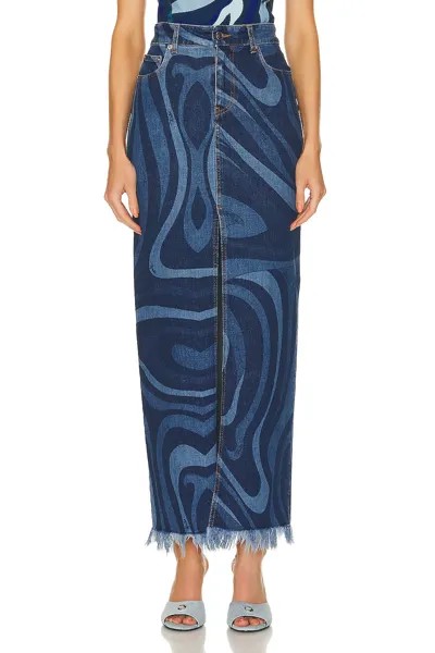 Юбка Emilio Pucci High Waist Midi, цвет Blue & Celeste