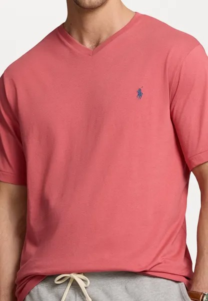 Базовая футболка JERSEY V NECK T-SHIRT Ralph Lauren, розовый