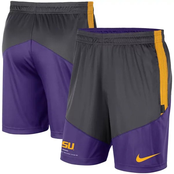 Мужские трикотажные шорты антрацитового/фиолетового цвета LSU Tigers Team Performance Nike