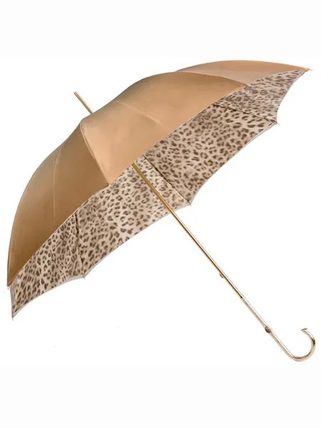 Зонт-трость женский механический PASOTTI Becolore Bars, золотой, бежевый