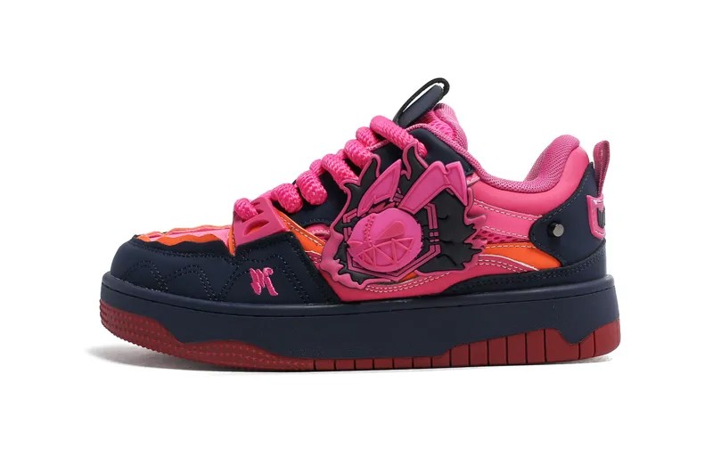 Кроссовки MR.PESIN Skateboarding Shoes Unisex Low-top Red/Black, синий/красный