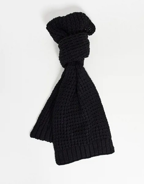 Черный шарф ASOS DESIGN-Черный цвет