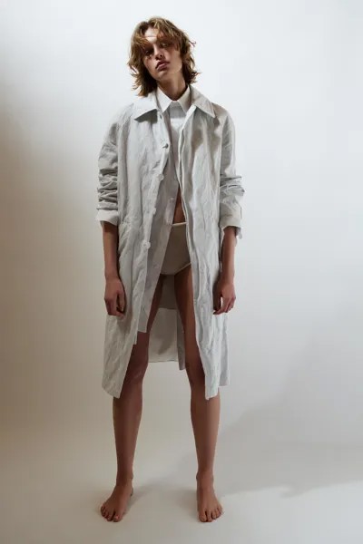 Тренч пальто ZARA, белый