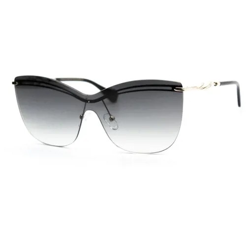 Солнцезащитные очки Enni Marco, бабочка, оправа: металл, градиентные, для женщин, черный