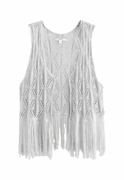 Жилет Fringed Regular Fit Next, серебро