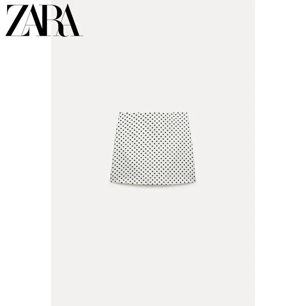 Специальное предложение ZARA: женская мини-юбка в горошек серии ZW 2496125 251, цвет отшлифовать добела