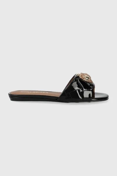 Кожаные тапочки Kensington Flat Kurt Geiger London, черный