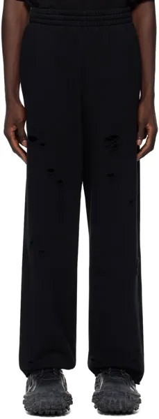 Черные рваные спортивные штаны We11Done