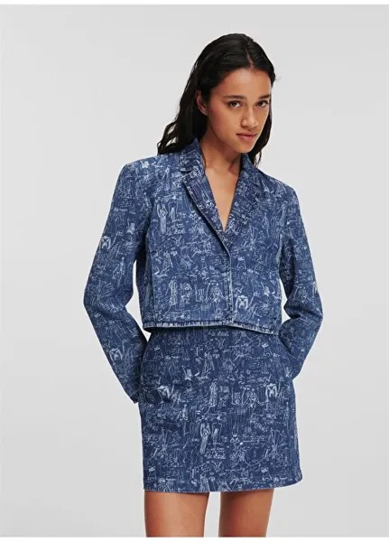 Женская куртка Normal Blue 235W1404 Karl Lagerfeld, синий