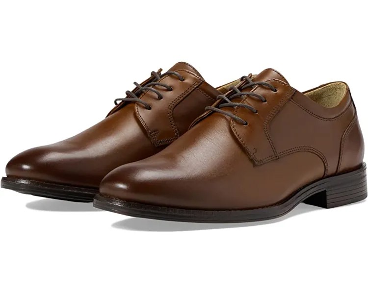 Оксфорды Lewis Plain Toe Johnston & Murphy, загар с полным зерном