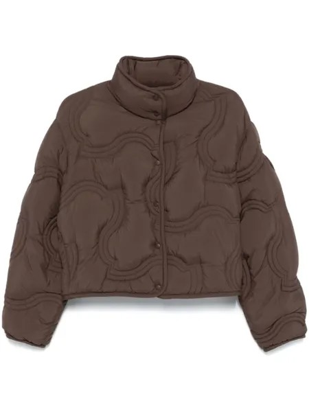 Moncler пуховик Beryl, коричневый