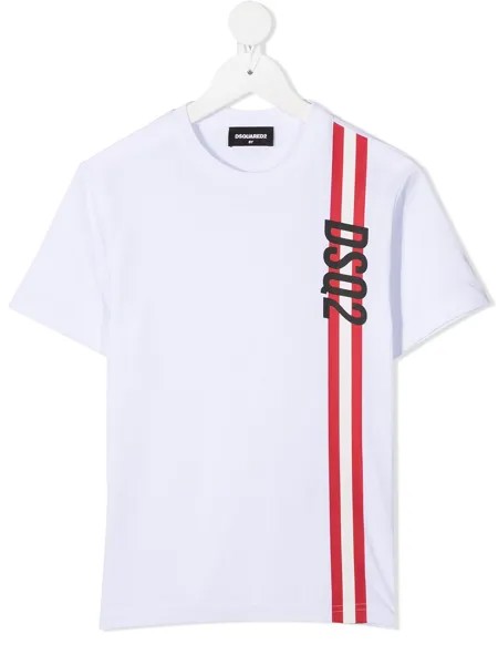 Dsquared2 Kids футболка с логотипом и полосками