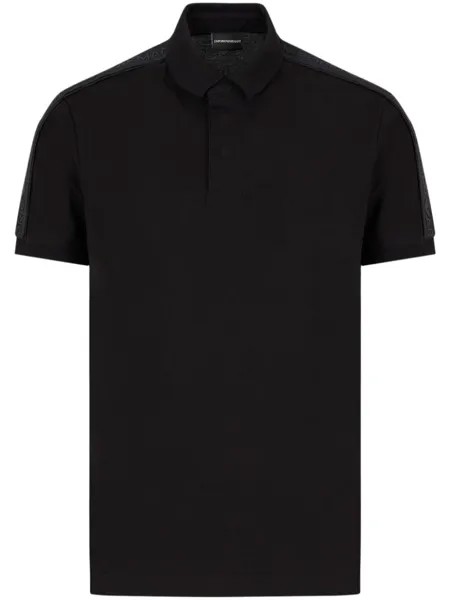 Emporio Armani рубашка поло с логотипом, черный