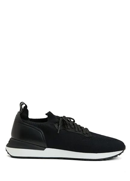 Мужские кожаные кроссовки с логотипом Magnanni, черный