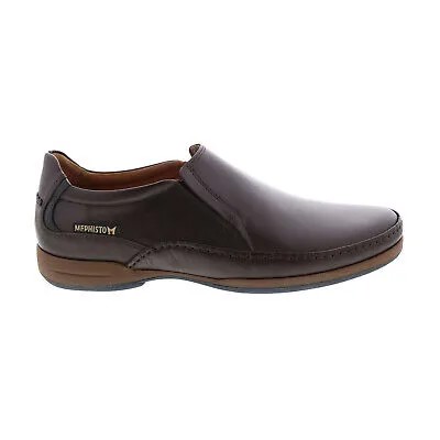 Мужские коричневые кожаные лоферы без шнурков и повседневная обувь без шнурков Mephisto Roby 6.5