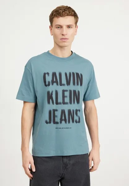 Футболка с принтом Calvin Klein Jeans, синий