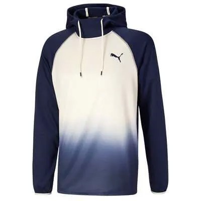 Puma Fade Pwr Fleece Pullover Hoodie Мужская синяя повседневная верхняя одежда 521028-73