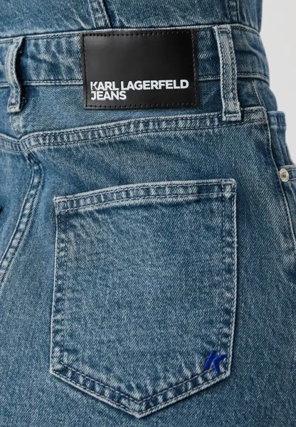 Джинсовое платье RUFFLED HEM DRESS Karl Lagerfeld, синий