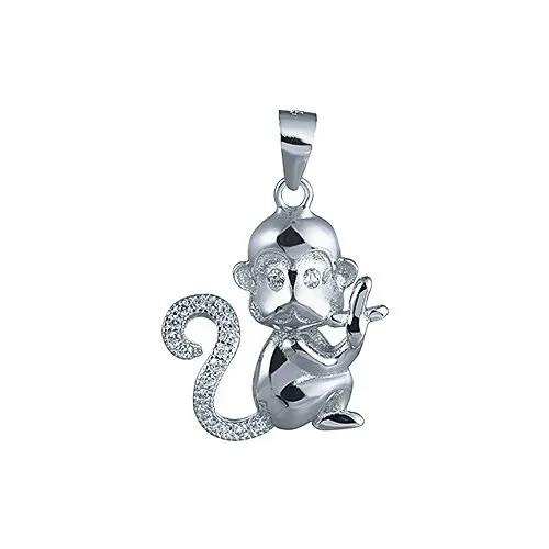 Подвеска с фианитами из серебра MK005-001-WG JV