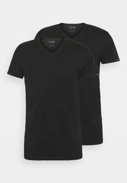 Майка/рубашка BASIC VNECK 2 PACK Puma, цвет black