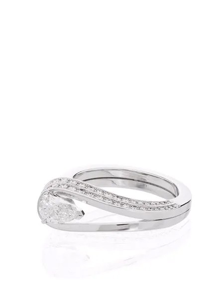 Repossi кольцо Serti Inversé из белого золота с бриллиантами