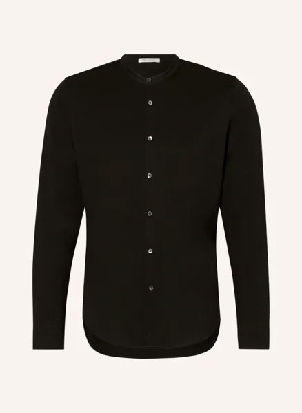 Рубашка Stefan Brandt JerseySlim Fit mit Stehkragen, черный