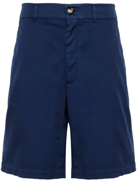 Brunello Cucinelli твиловые шорты-бермуды, синий