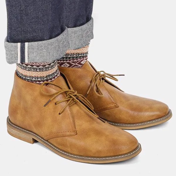 Мужские ботинки челси в стиле ретро, модные повседневные однотонные ботинки для пустыни, польский цвет, в британском стиле, весна-осень