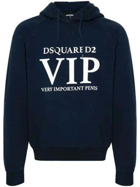 Dsquared2 худи Vip Cool с рукавами реглан, синий