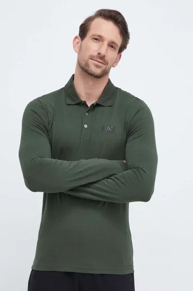 Рубашка с длинным рукавом EA7 Emporio Armani, зеленый