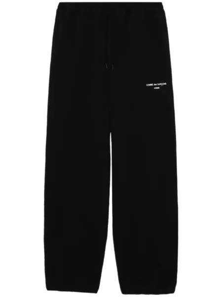 Comme des Garçons Homme спортивные брюки с кулиской и вышитым логотипом, черный