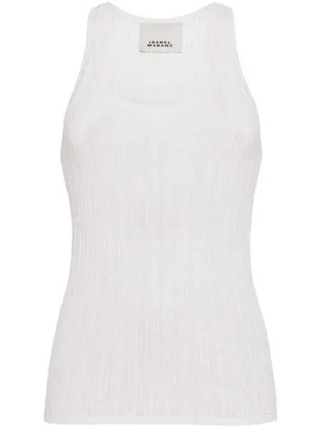 Трикотажный топ Dorsia без рукавов ISABEL MARANT, белый