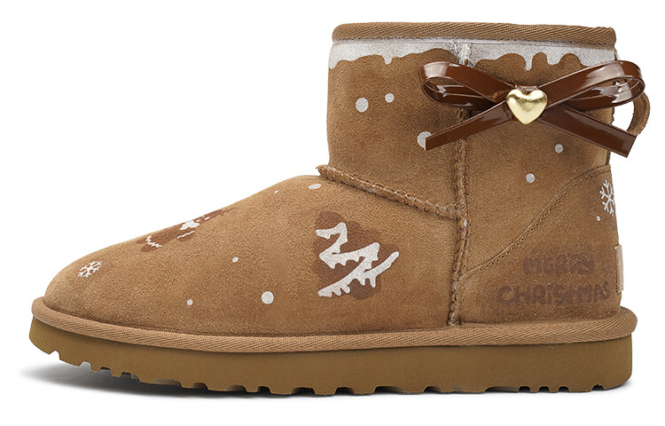 Зимние ботинки женские коричневые Ugg