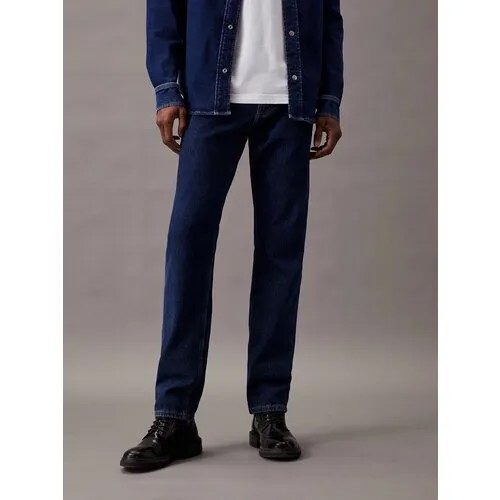 Джинсы зауженные Calvin Klein Jeans, размер 34/34, denim dark