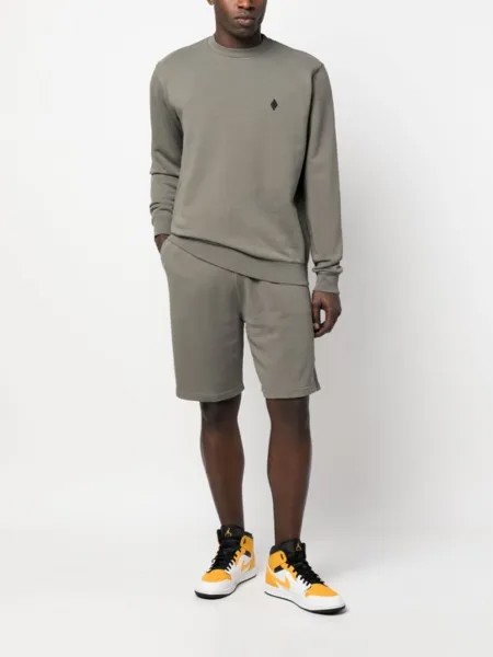 Marcelo Burlon County of Milan шорты Cross Basket из джерси, зеленый
