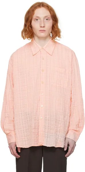 Розовая заимствованная рубашка Our Legacy, цвет Picnic check crude seersucker