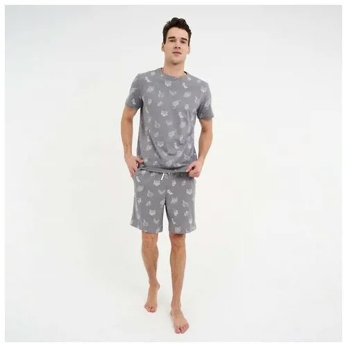 Пижама Без бренда, размер 56, серый