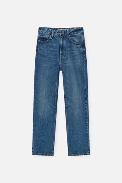 Джинсы Pull & Bear Relaxed Fit, средне-синий
