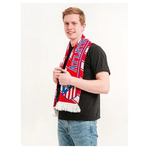Шарф болельщика футбольного клуба Атлетико Мадрид (FC Atletico Madrid) - 146х16 см