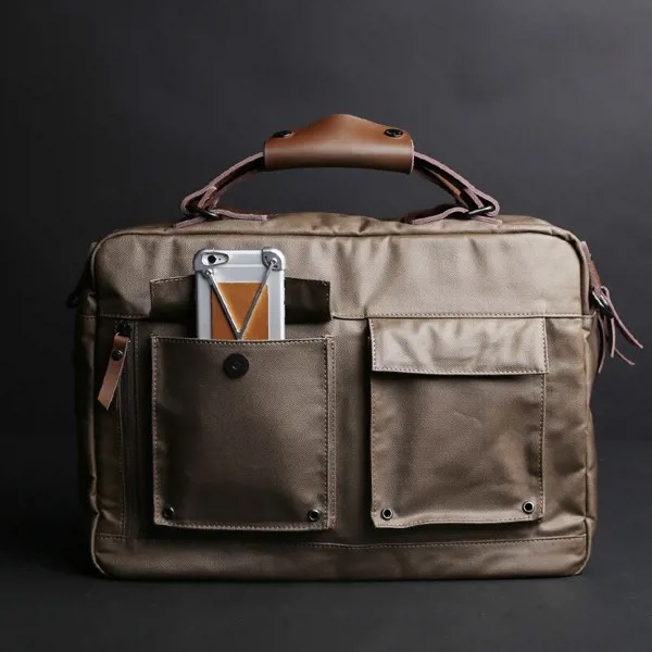 Портфель мужской непромокаемый из ткани Оксфорд, деловая сумка для ноутбука 14/15, 6 дюймов, офисный саквояж, цвет черный/хаки