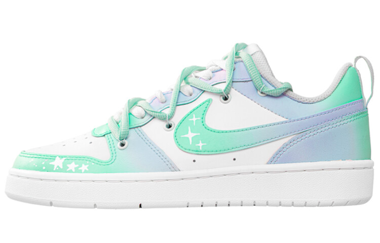 Кроссовки Nike Court Borough Skateboarding Shoes Women's Low-top Eveblue/Techgreen/Iolite, зеленый