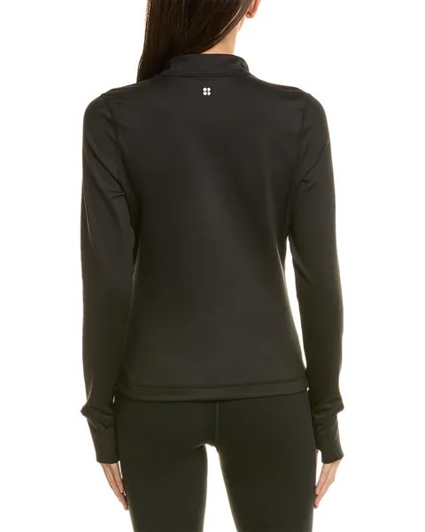 Пуловер с молнией 1/2 для бега Powey Betty Therma Boost Sweaty Betty, черный