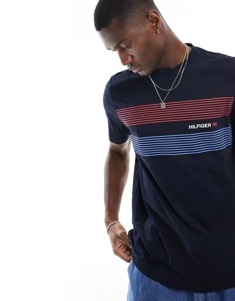Темно-синяя футболка thilfiger 85 Tommy Hilfiger