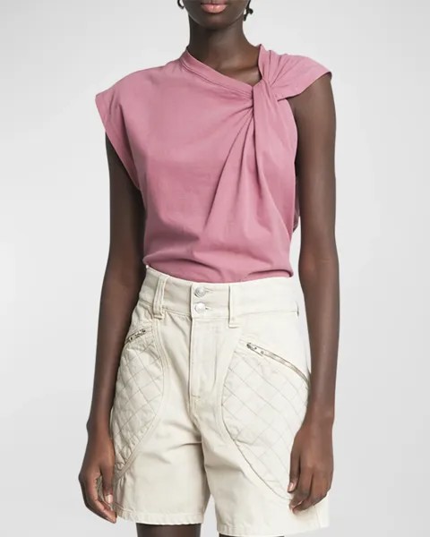 Футболка Nayda с перекрученными рукавами и короткими рукавами Isabel Marant, цвет Antik Pink